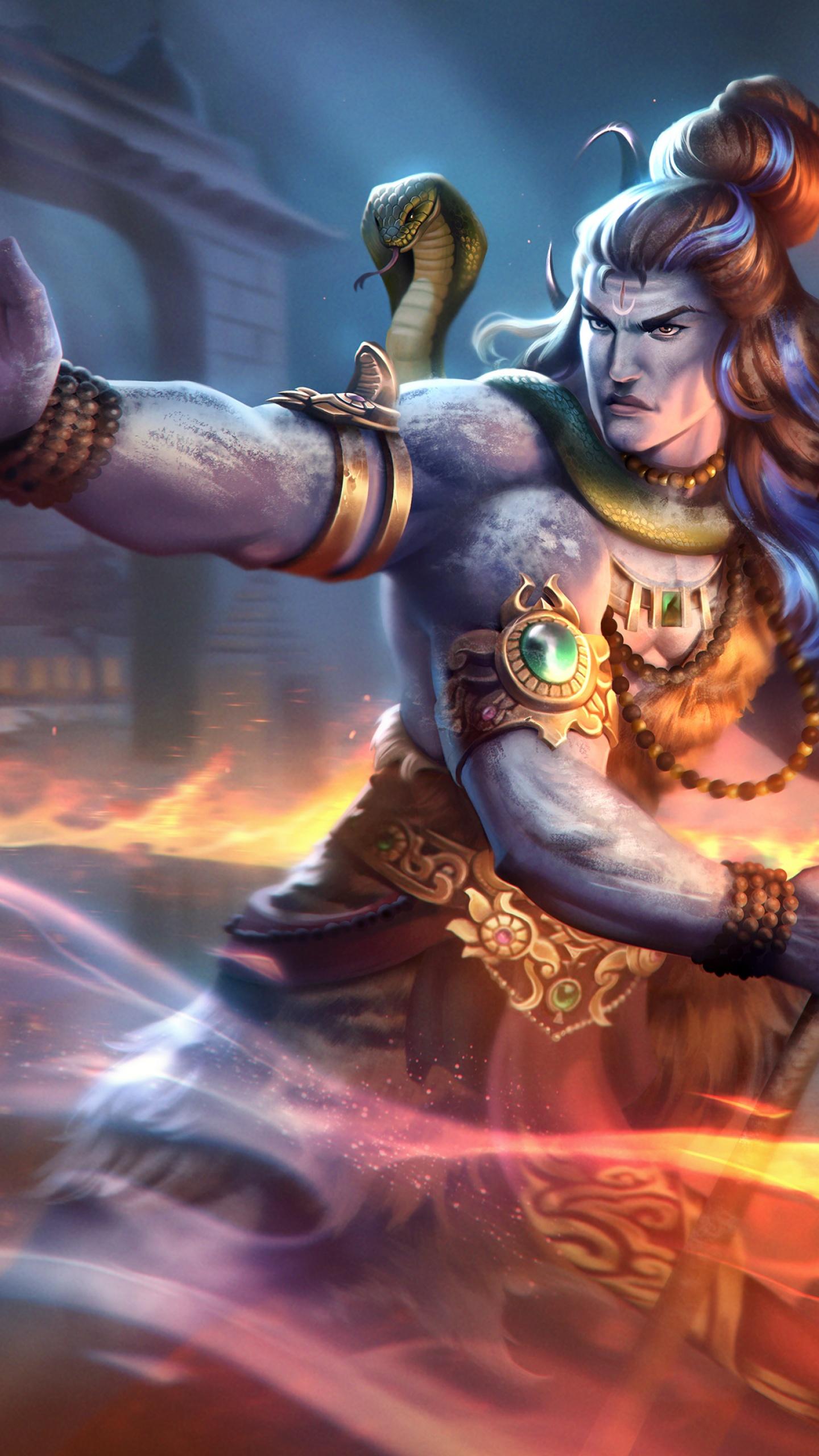1440x2560 Lord Shiva Wallpaper 4K, The Destroyer, Smite, 2022 Games, Games