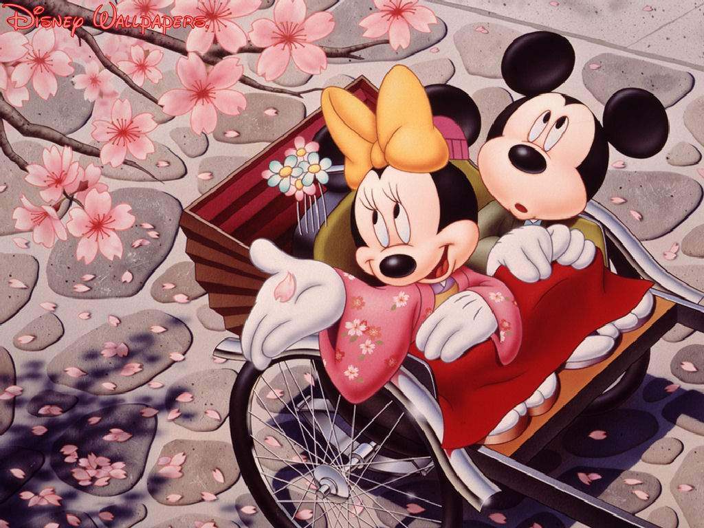 1024x768 Minnie And Mickey Mouse Wallpaper