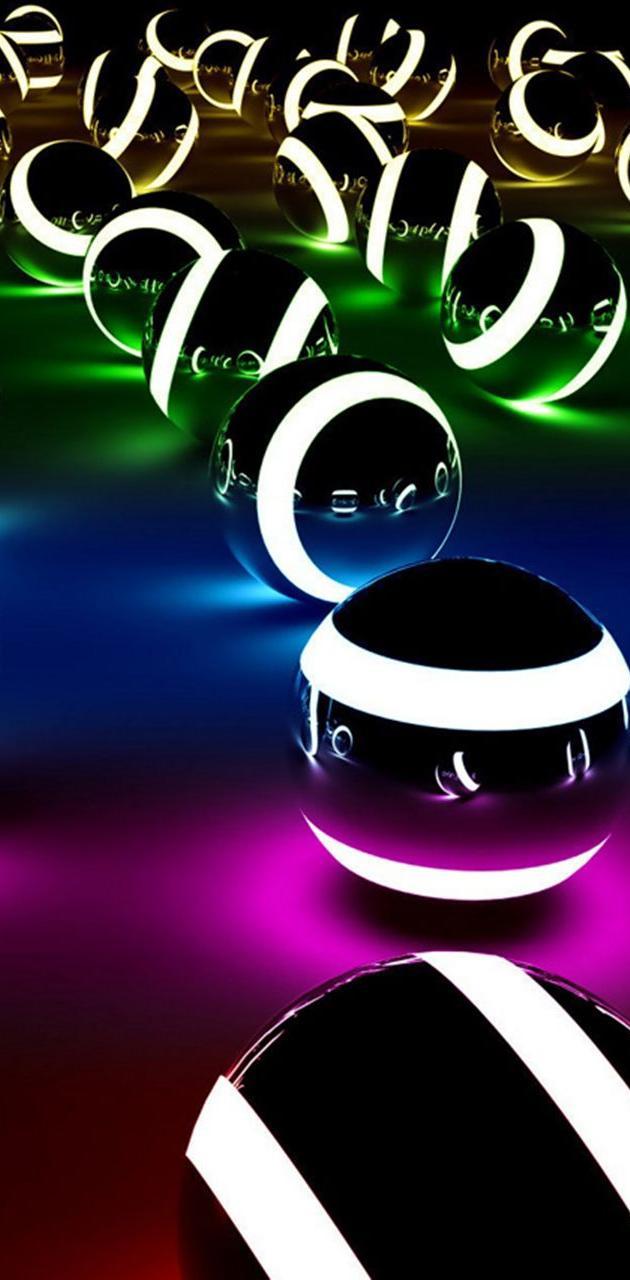 630x1280 Abstract Neon Balls wallpaper
