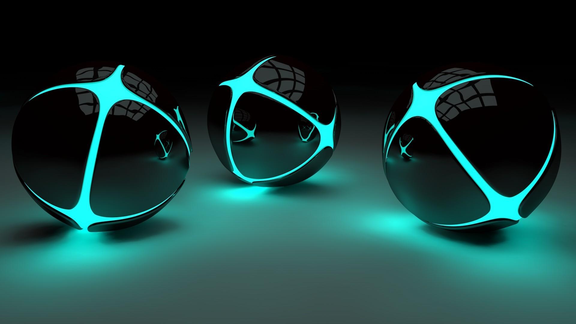 1920x1080 3D, Glowing, Ball, Lights, Minimalism Wallpaper HD / Desktop and Mobile Background