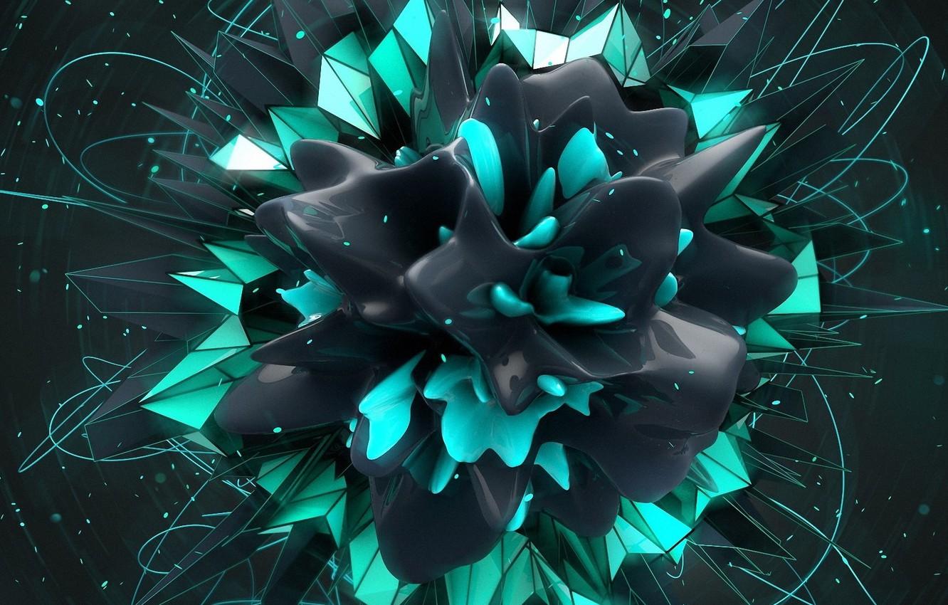 1332x850 Wallpaper abstraction, neon, Ball image for desktop, section абстракции