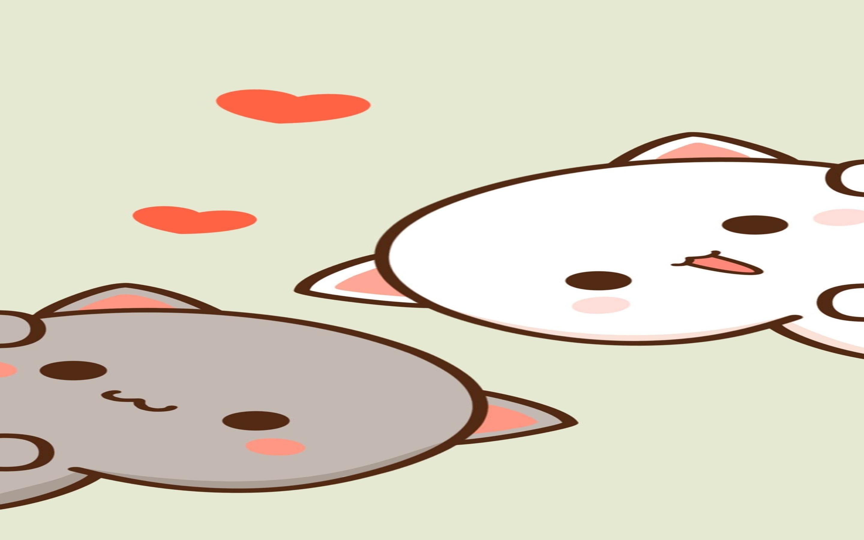 2880x1800 Download mochi mochi peach cat 2D Wallpaper