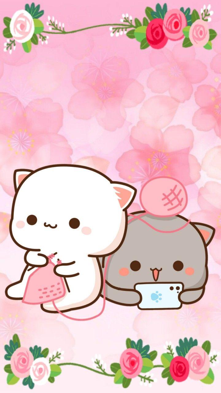 120 Mochi peach cat ideas  chibi cat cute anime cat cute cartoon  wallpapers
