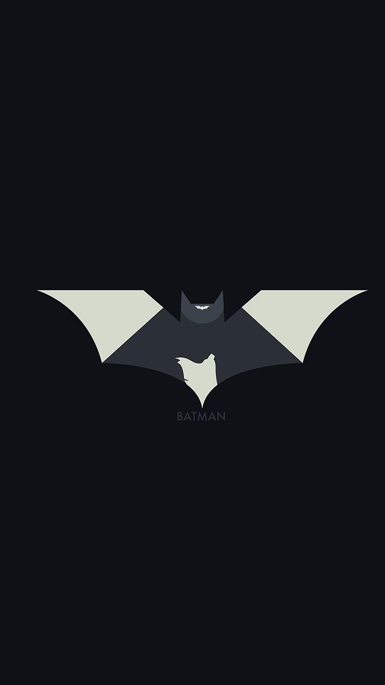 750x1334 Hugoli Art Batman Minimal Logo Illust Dark Wallpaper