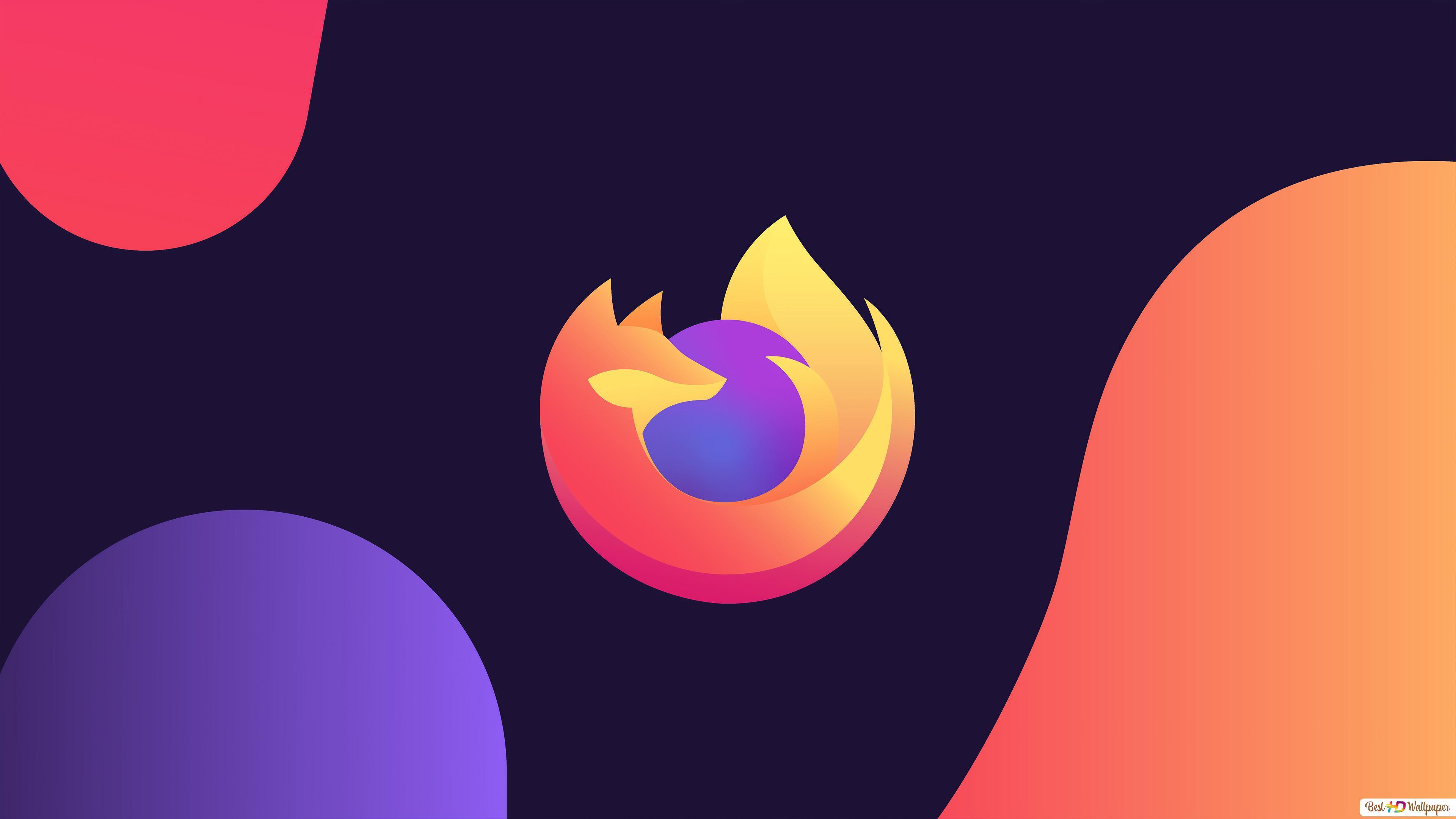 3840x2160 Firefox minimalist logo HD wallpaper download