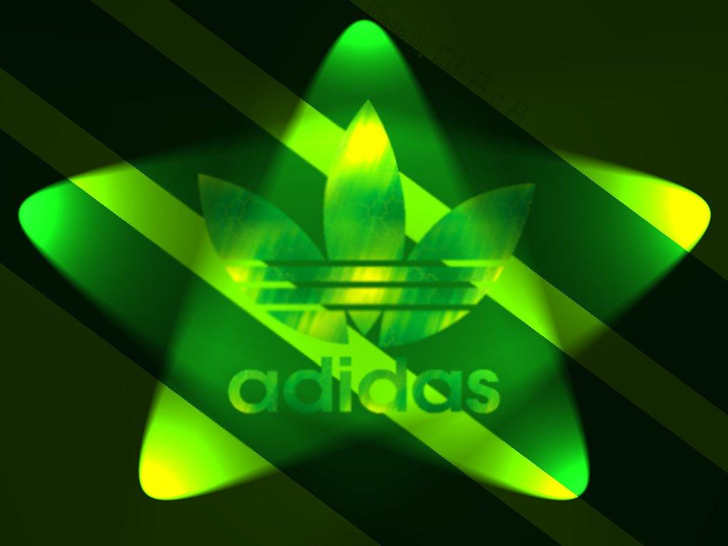 1024x768 Green Adidas Logo