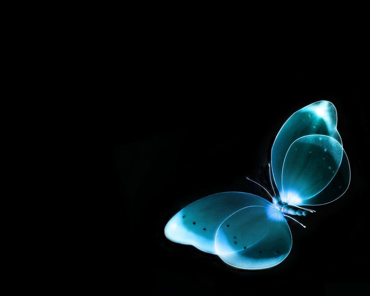 1280x1024 Blue Butterfly Wallpaper