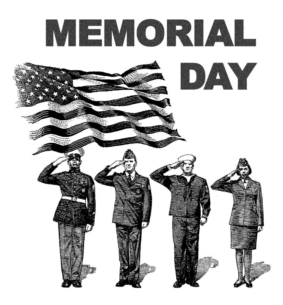 951x1024 Memorial Day Black And White Clipart