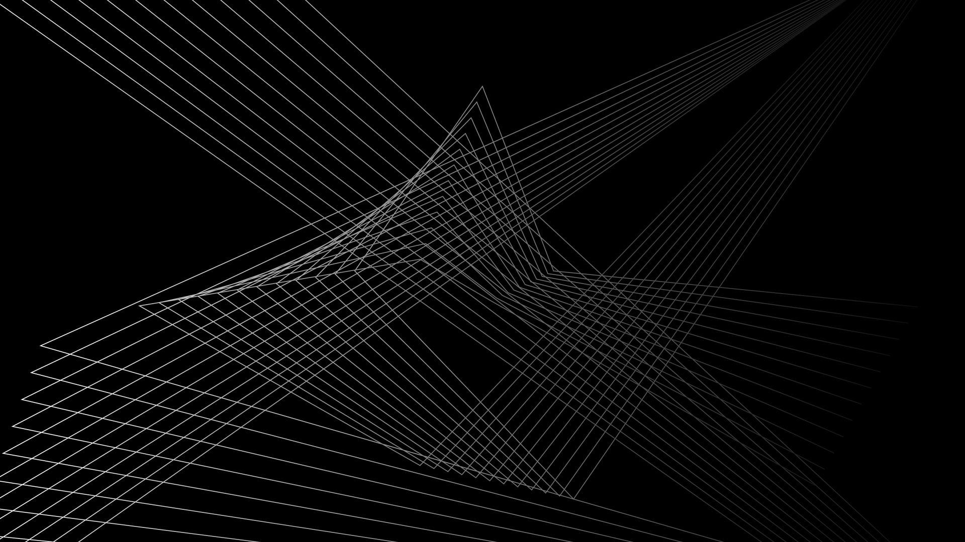 1920x1080 Black Geometric Shapes Dark Wallpaper