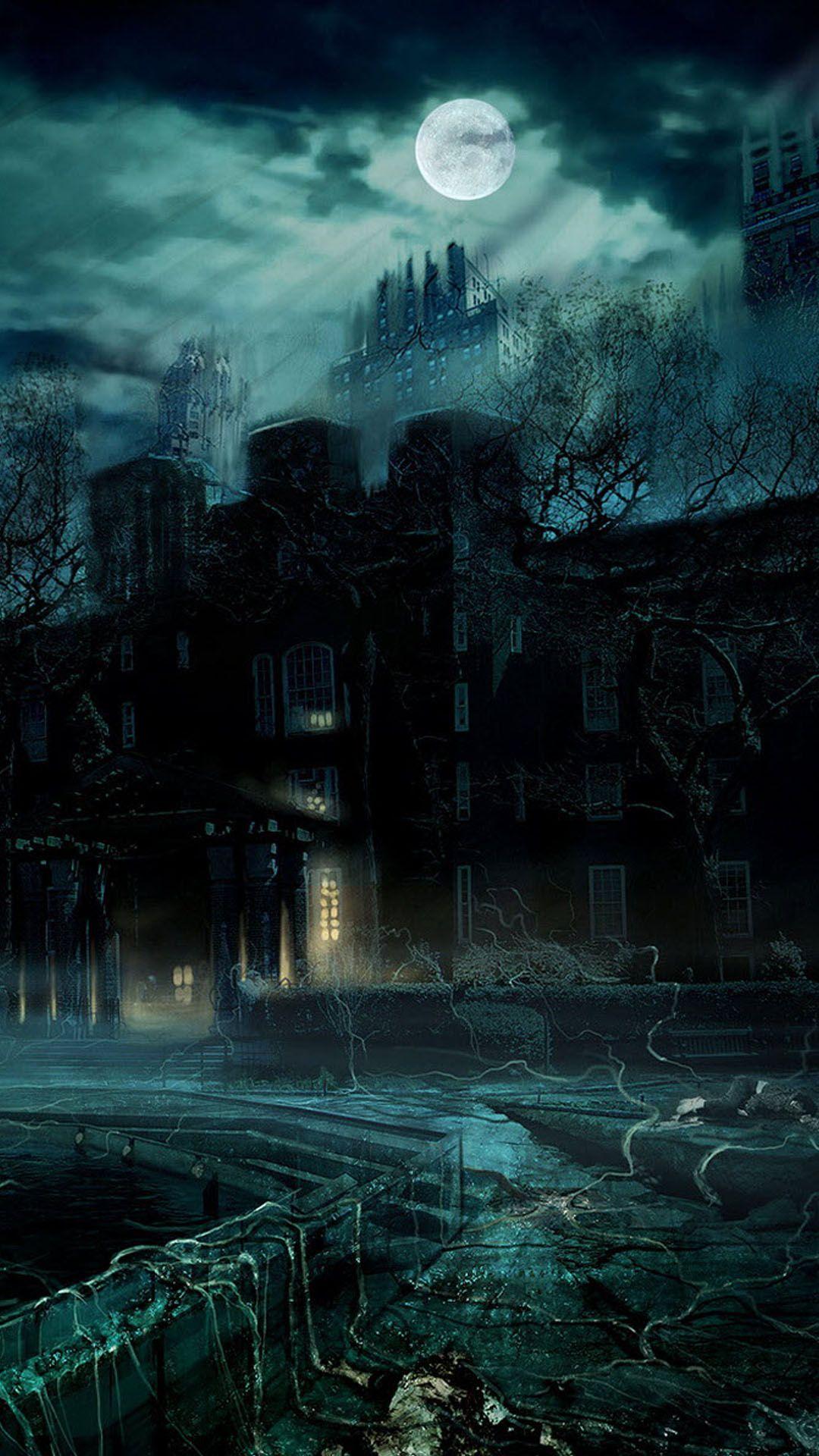 1080x1920 Castle Night Wallpaper