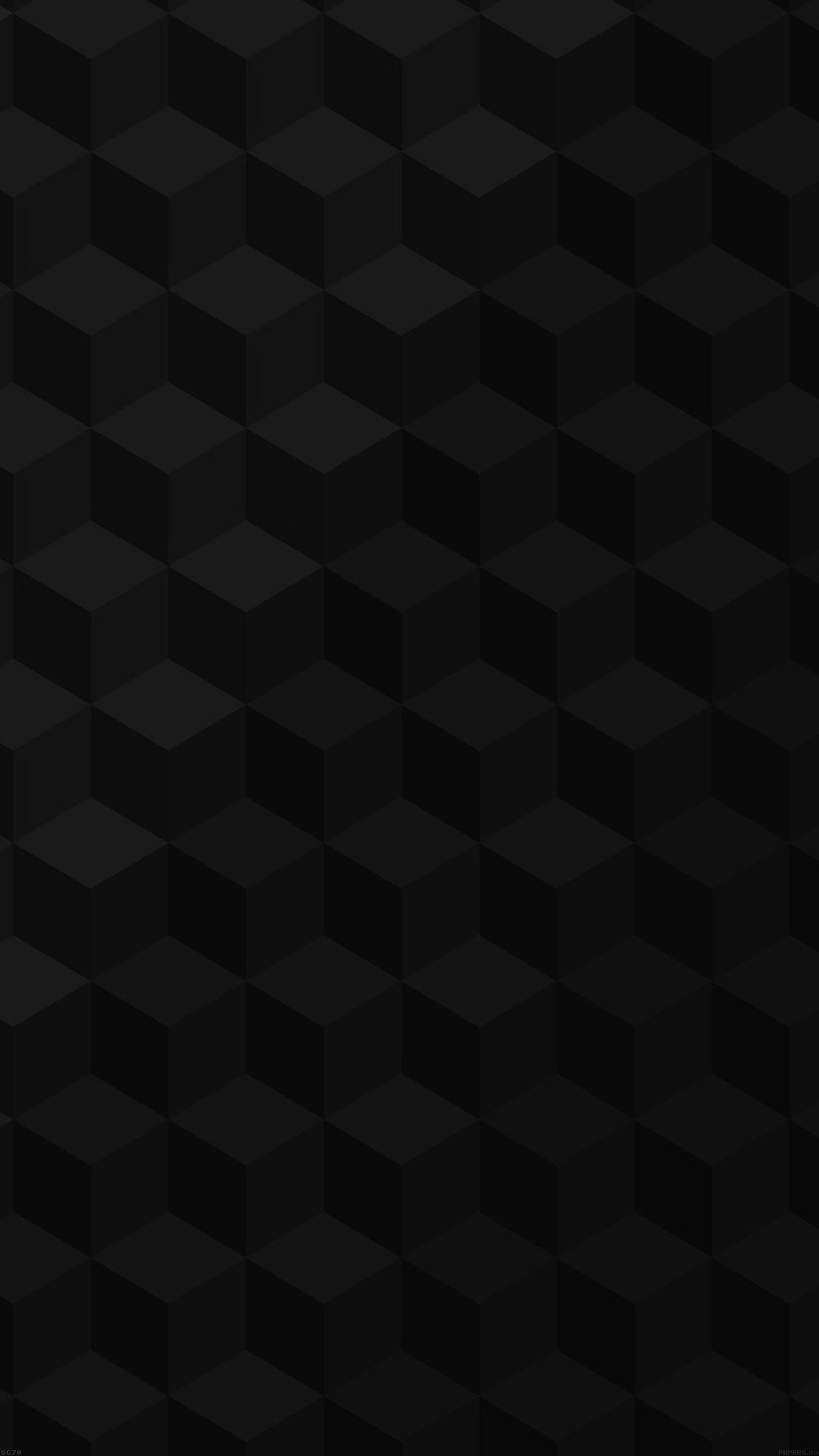 1242x2208 Cube Shadow Dark Pattern Art