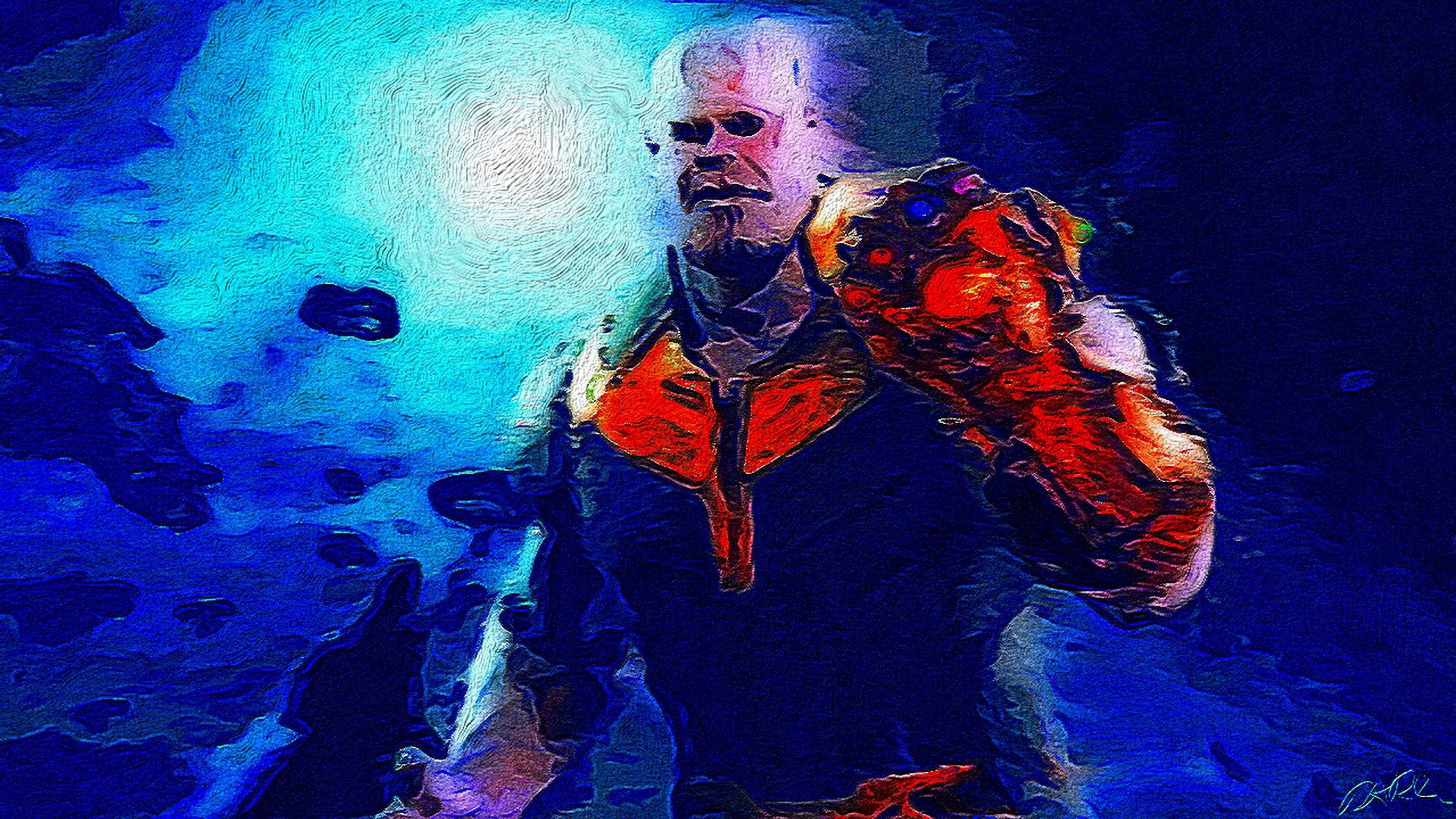 3840x2160 Wallpaper 4k Thanos Oil Painting 4k Wallpaper