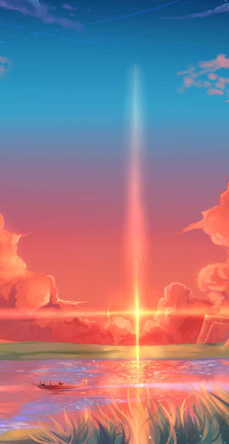 Download Admire the Beautiful Sunset Over the Anime World Wallpaper   Wallpaperscom