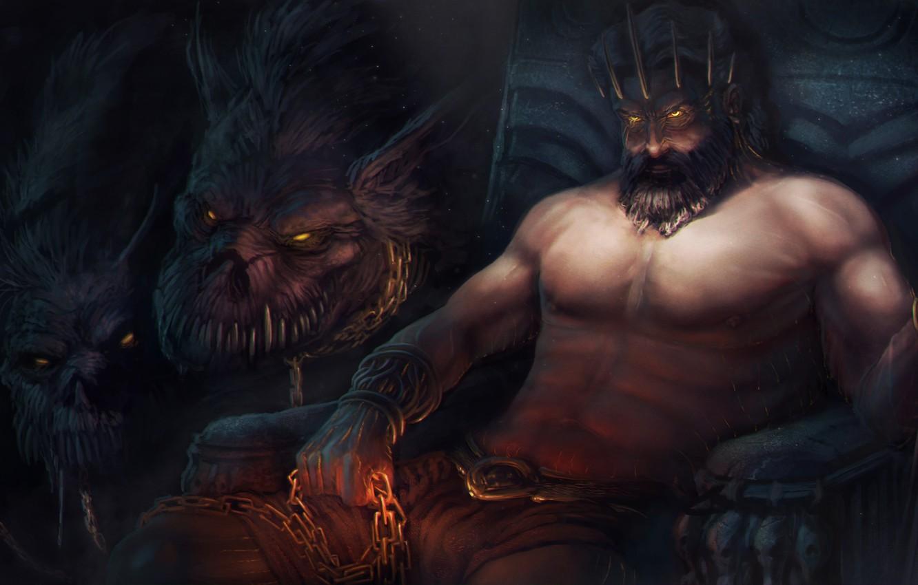1332x850 Photo Wallpaper The Game, Art, God Of War, Cerberus, And Cerberus