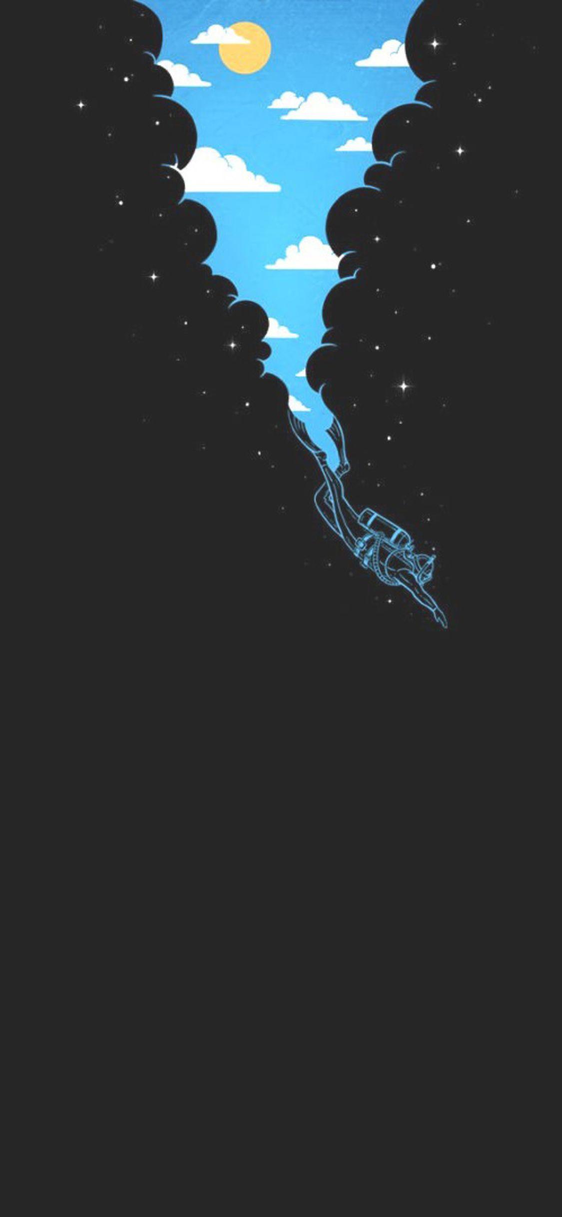 1125x2436 Scuba Diving Minimalism iPhone XS, iPhone iPhone X HD 4k