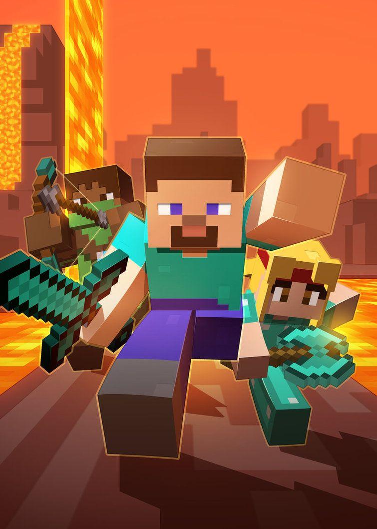 755x1059 Charge! by Lukali. Minecraft wallpaper, Minecraft anime, Minecraft picture