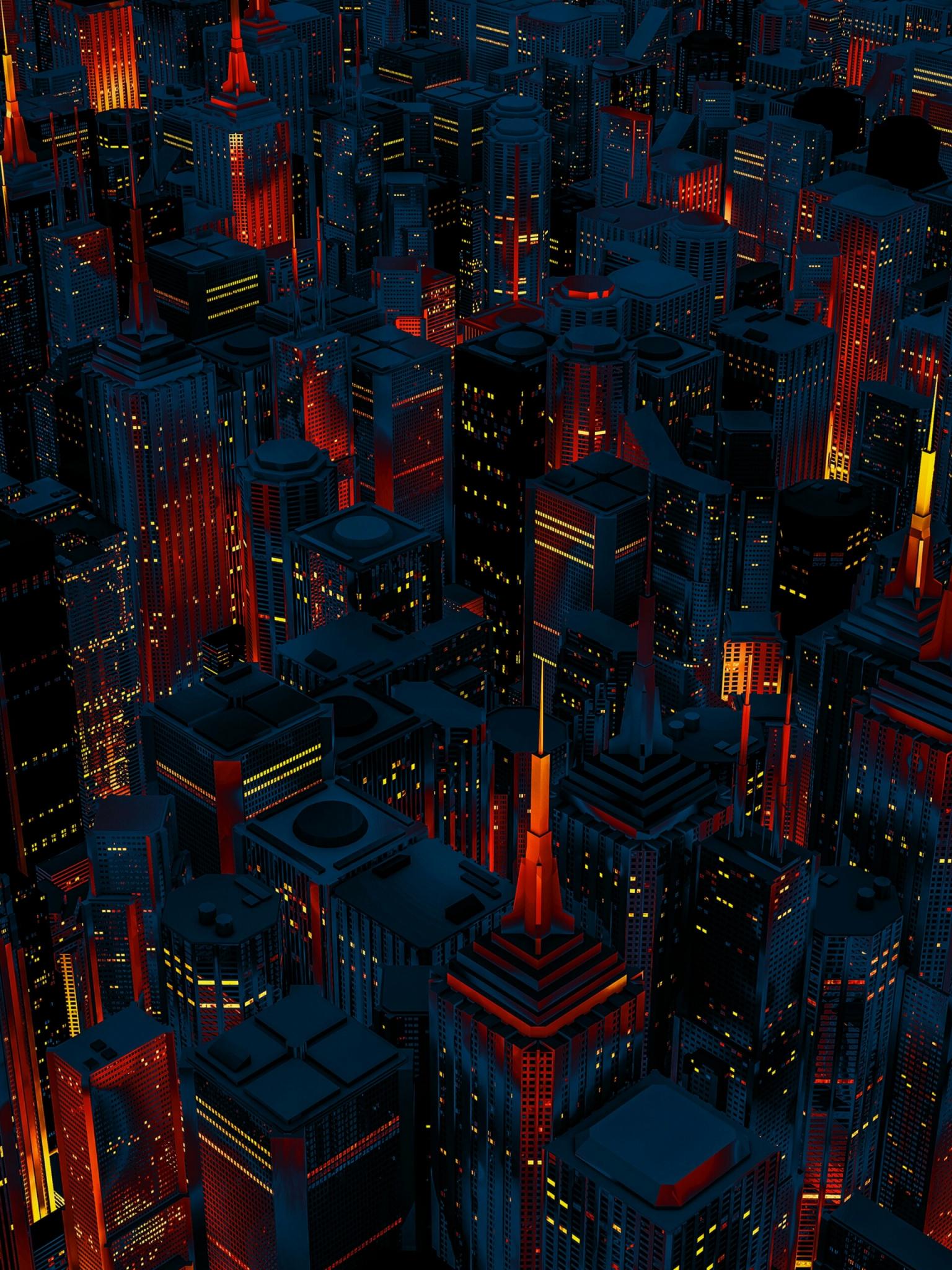 1536x2048 Free download download A Dark City Vector QHD Wallpaper Vactual [2560x2560] for your Desktop, Mobile & Tablet. Explore City Vector Wallpaper. Wallpaper Vector, Vector Wallpaper, Vector Wallpaper Free