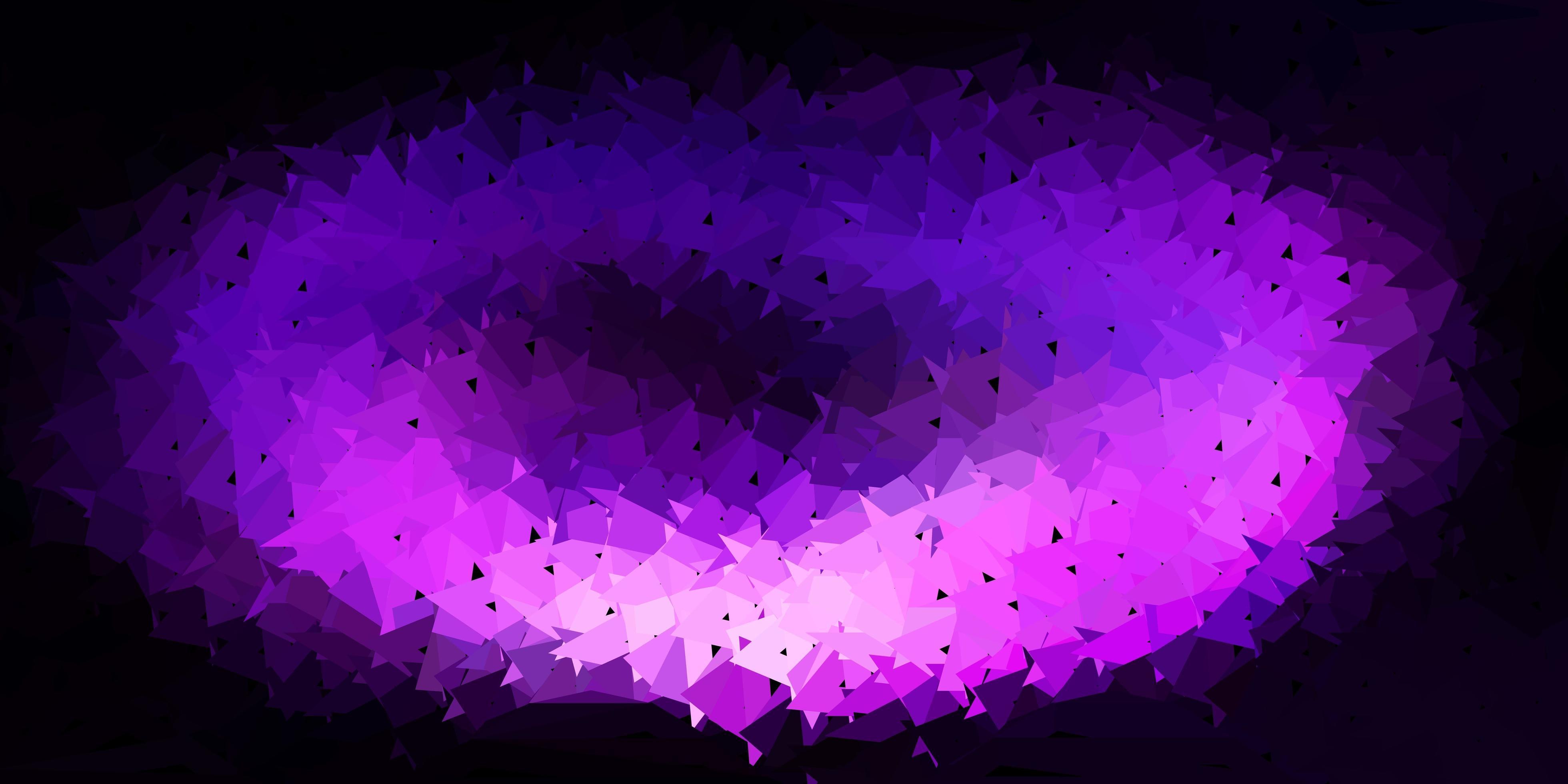 3920x1960 Dark purple vector geometric polygonal wallpaper