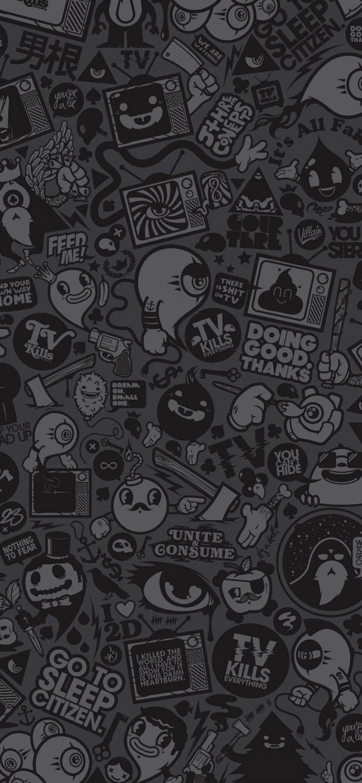 1242x2688 Tv vector art iPhone Wallpaper Free Download