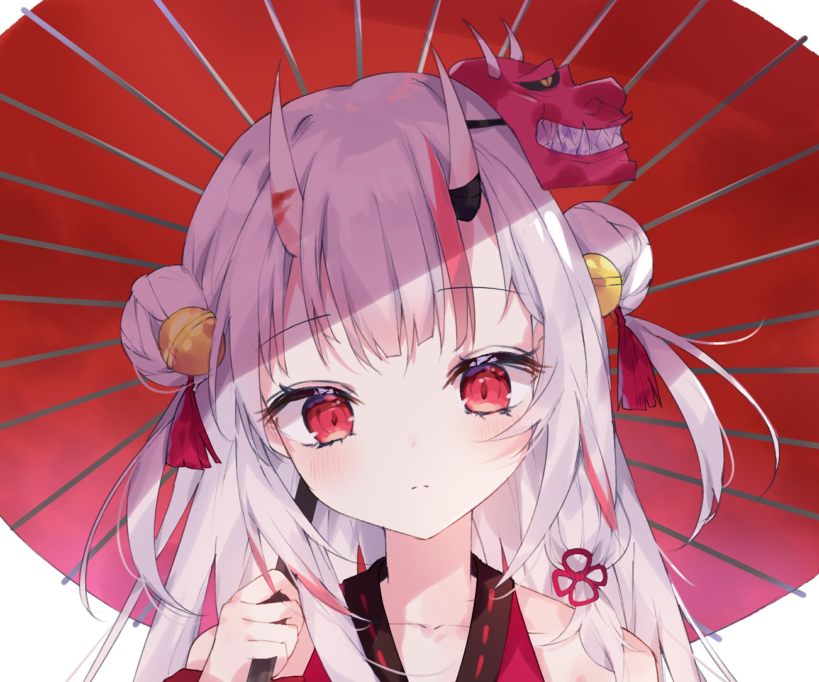 2687x2239 Hololive Nakiri Ayame Anime Girls Oni Girl Wallpaper:2687x2239