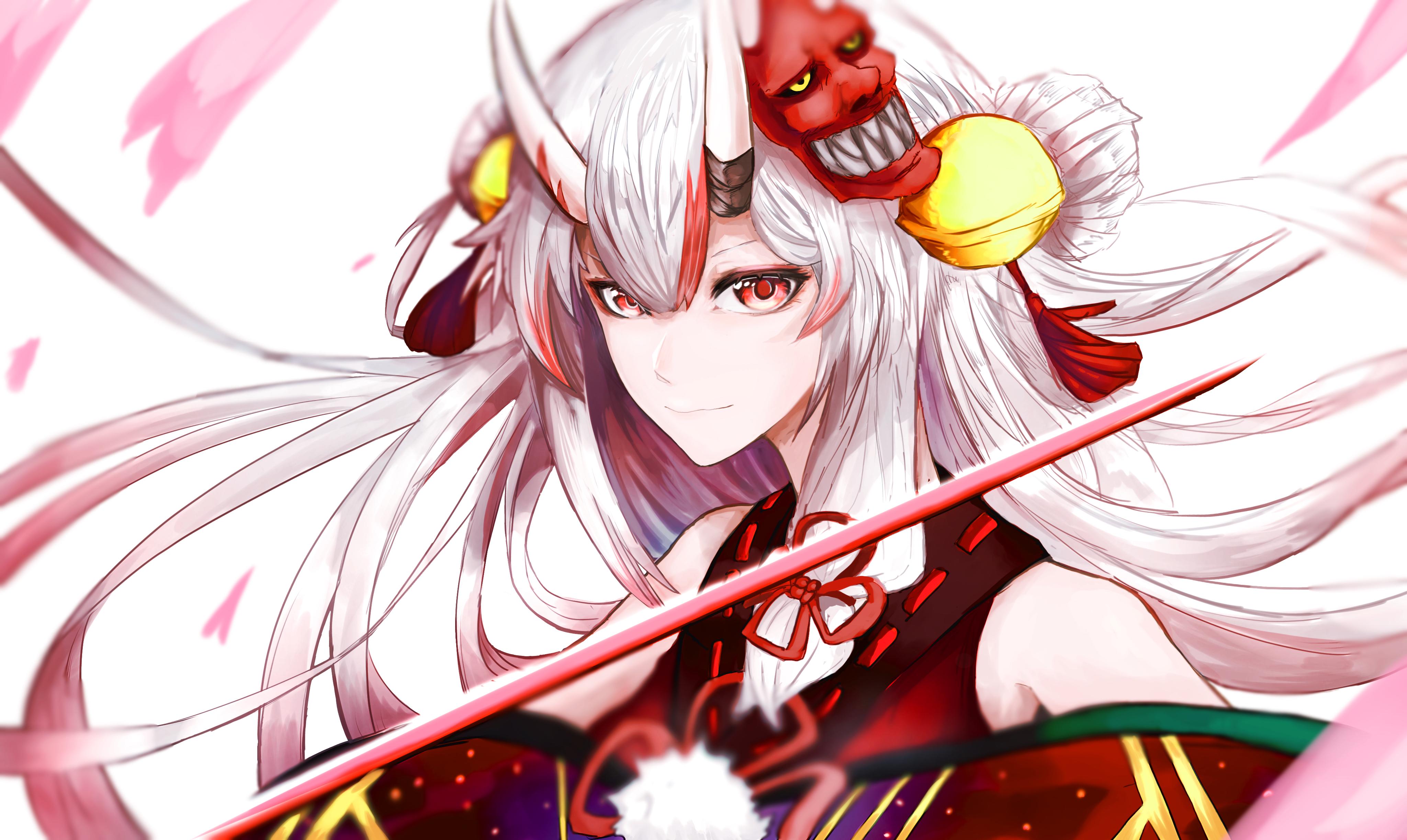 4096x2446 Hololive Nakiri Ayame Anime Girls Oni Girl Wallpaper:4096x2446