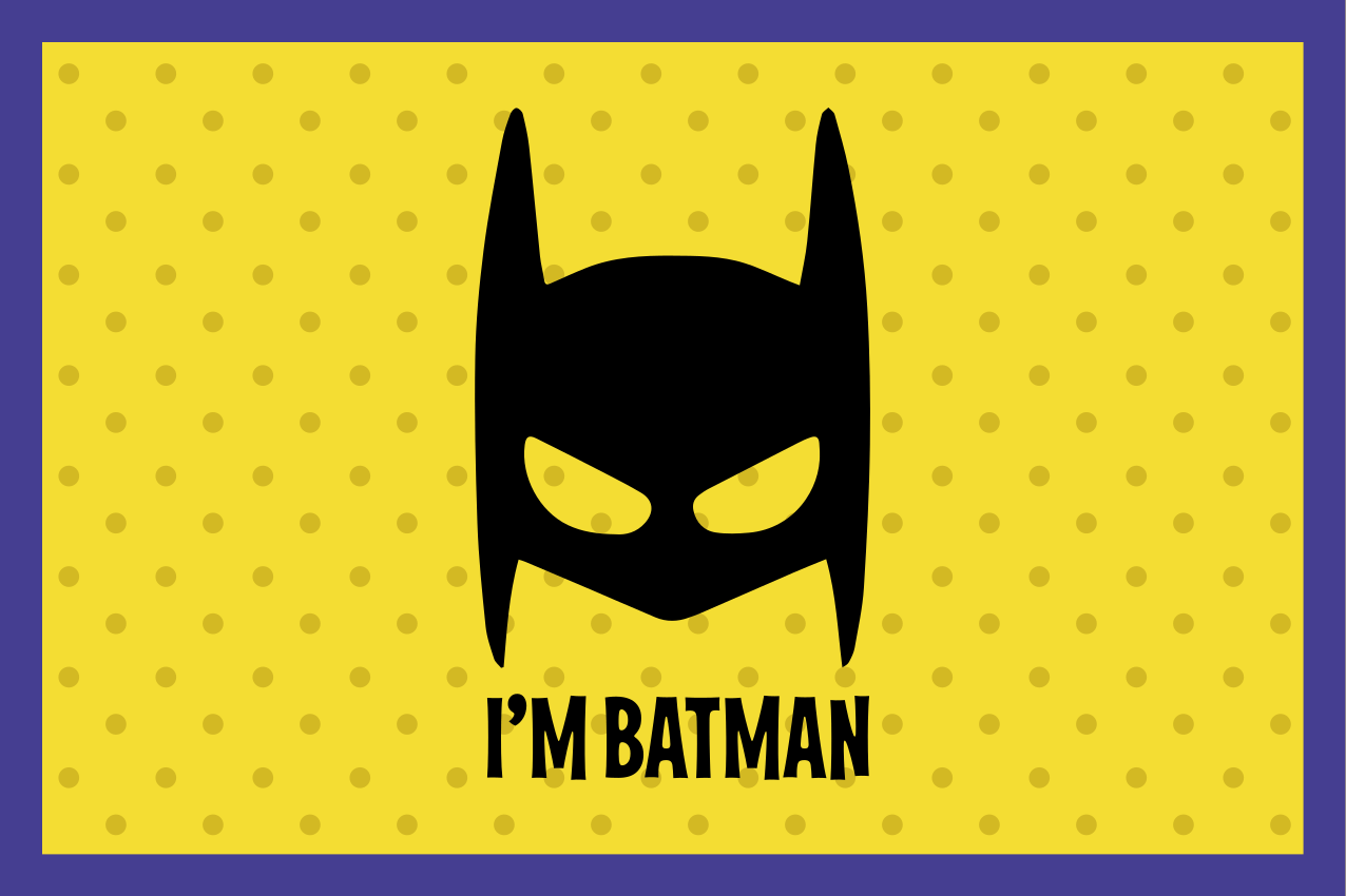 1276x850 Batman Mask children placemats