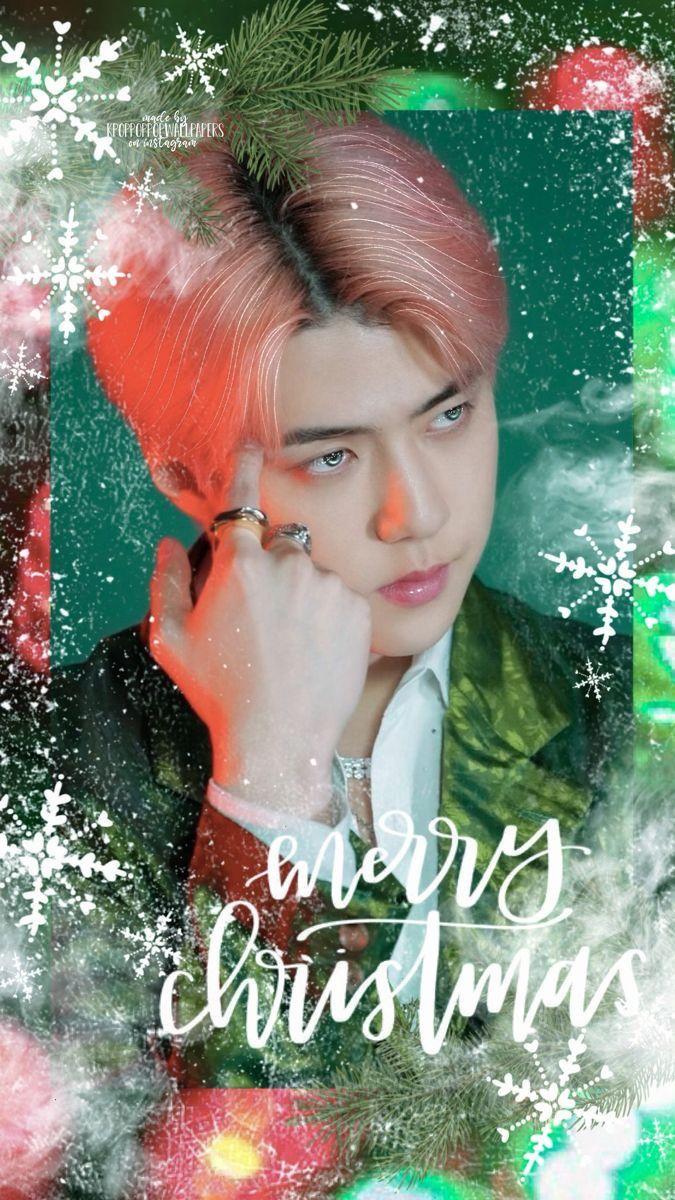 675x1200 sehun wallpaper. Wallpaper, Sehun, Christmas wallpaper