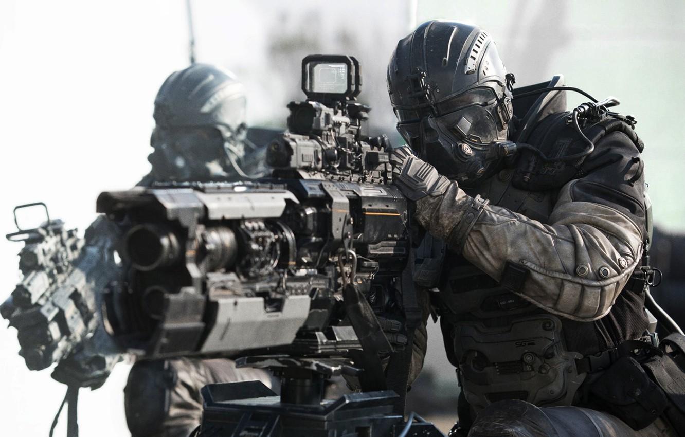 1332x850 Wallpaper battlefield, gun, armor, weapon, survivor, movie, film, uniform, combat, seifuku, Netflix, solfier, Spectral image for desktop, section фильмы