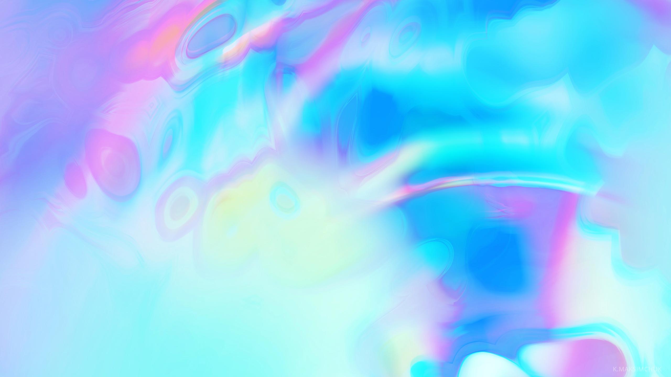 2560x1440 Download Spectral, gradient, waves, abstract wallpaper, 2560x Dual Wide, Widescreen 16: Widescreen