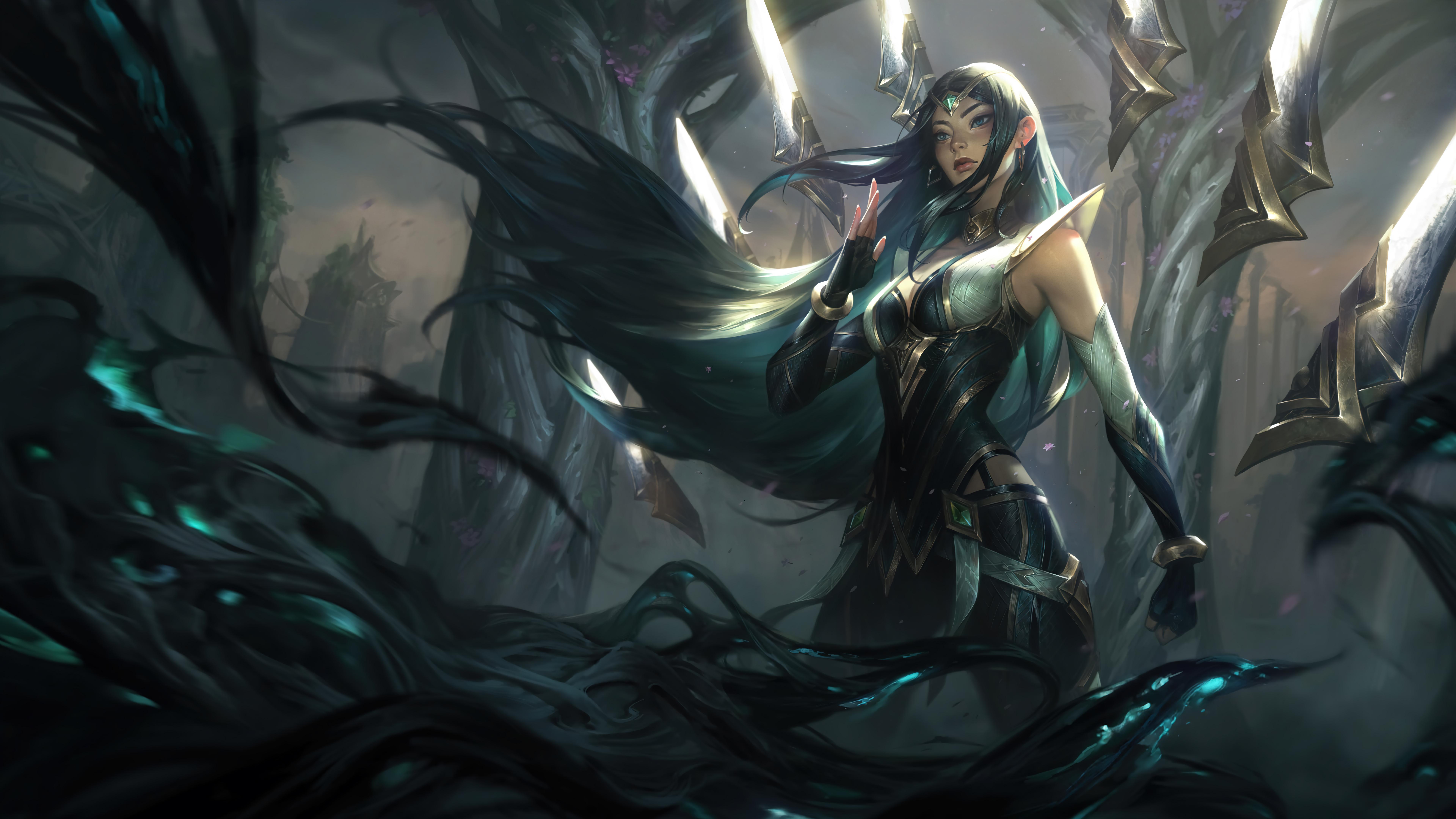7680x4320 Sentinel Irelia Irelia League Of Legends League Of Legends Riot Games Digital Art 4K Wallpaper:7680x4320