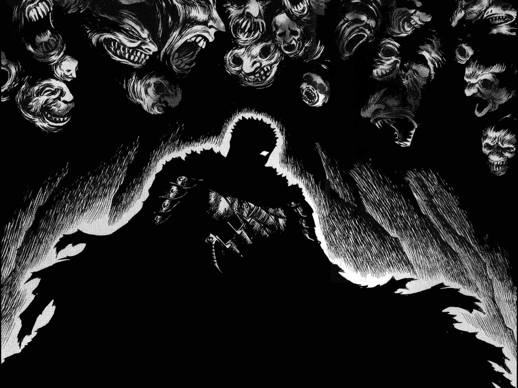 2048x1536 Wallpaper Berserk, Guts, Kentaro Miura, Monochrome • Wallpaper For You