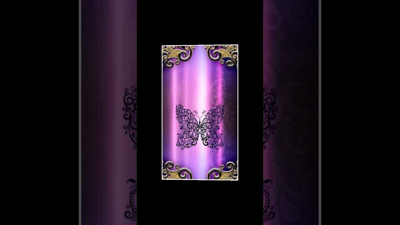 1280x720 Samsung Theme Motion WallpaperBlack Purple Butterfly