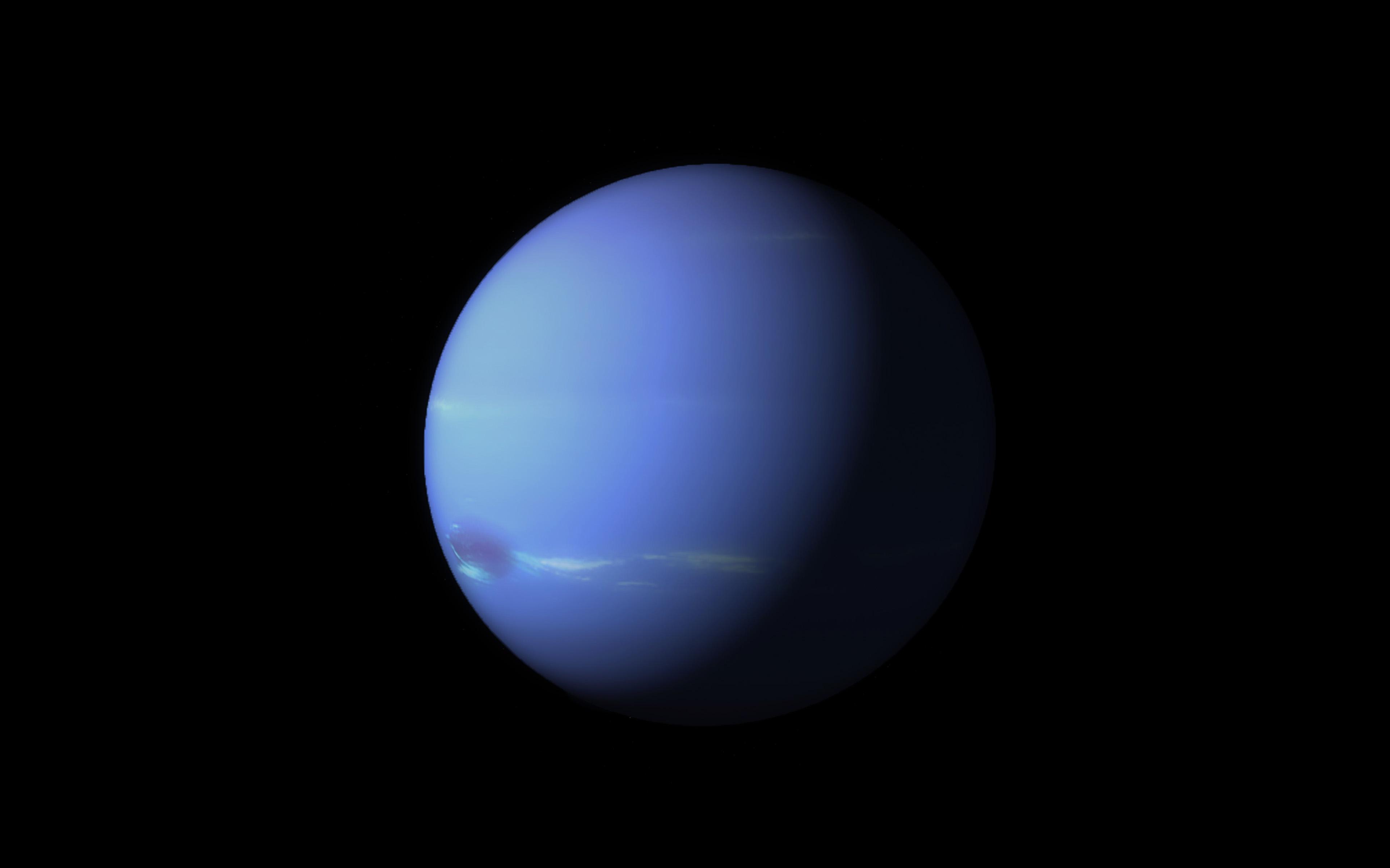 3840x2400 Quiet Planet Apple Dark Space Blue