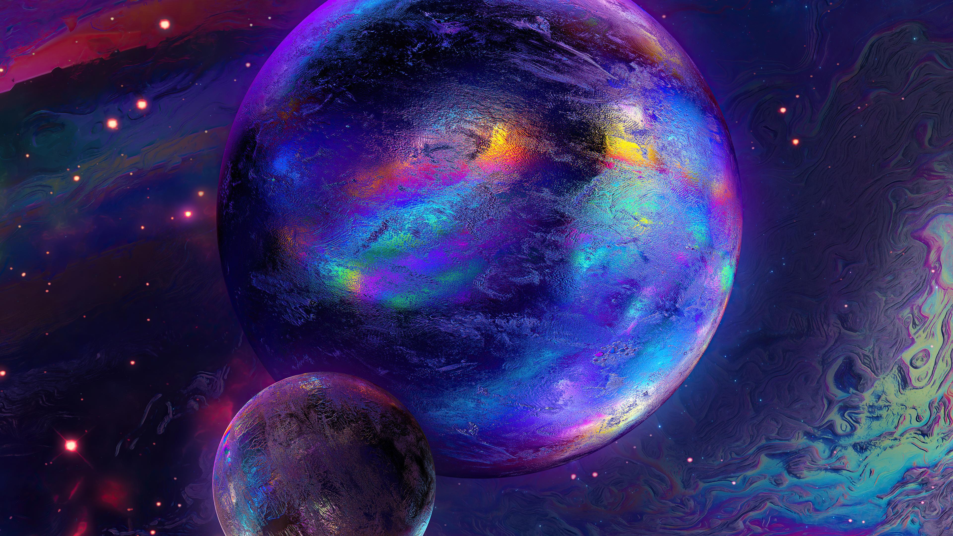 3840x2160 Cosmonaut Planet 4k Apple iPhone, iPod Touch, Galaxy Ace HD 4k Wallpaper, Image, Background, Photo and Picture