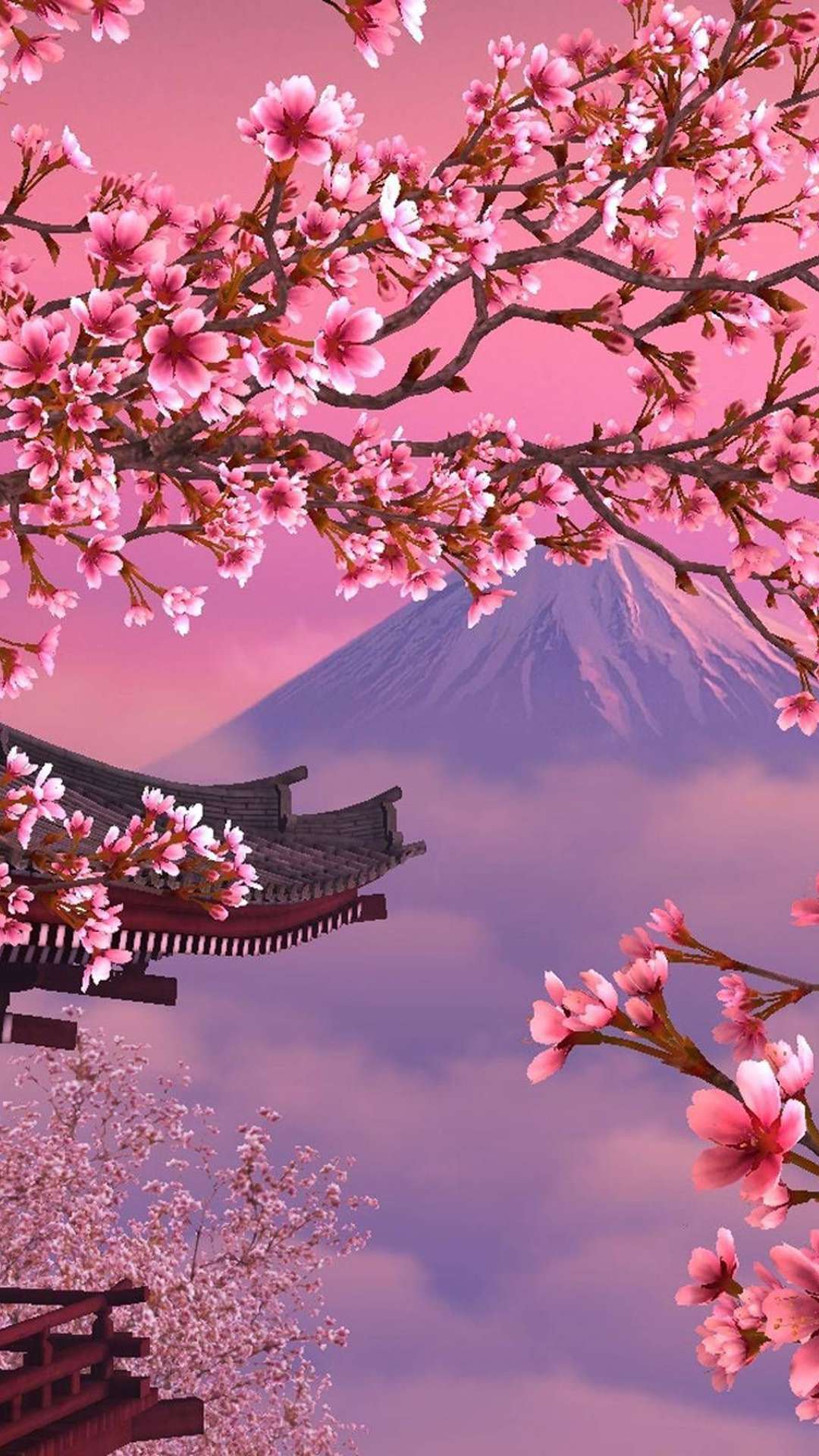 1080x1920 Anime Cherry Blossom Wallpaper for iPhone and Android