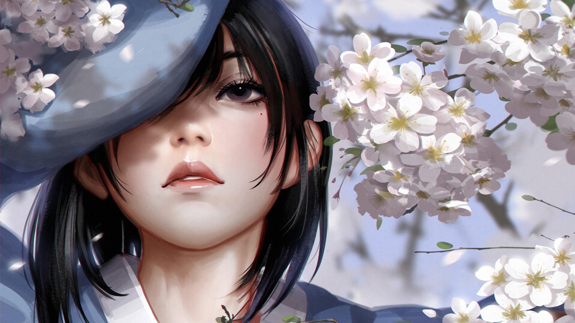 1920x1080 Desktop Wallpaper Anime, Sakura Blossom, Beautiful, HD Image, Picture, Background, C5d108
