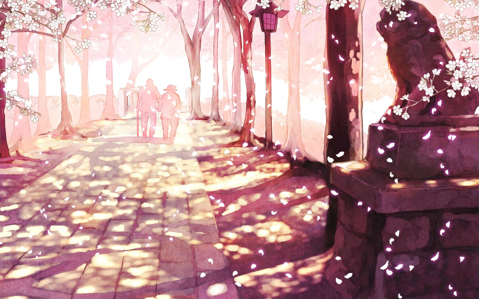 1680x1050 Free download cherry blossoms furai original petals scenic tree wallpaper background [1682x1124] for your Desktop, Mobile & Tablet. Explore Anime Cherry Blossom Wallpaper. Cherry Blossom Picture Wallpaper, Japanese Cherry