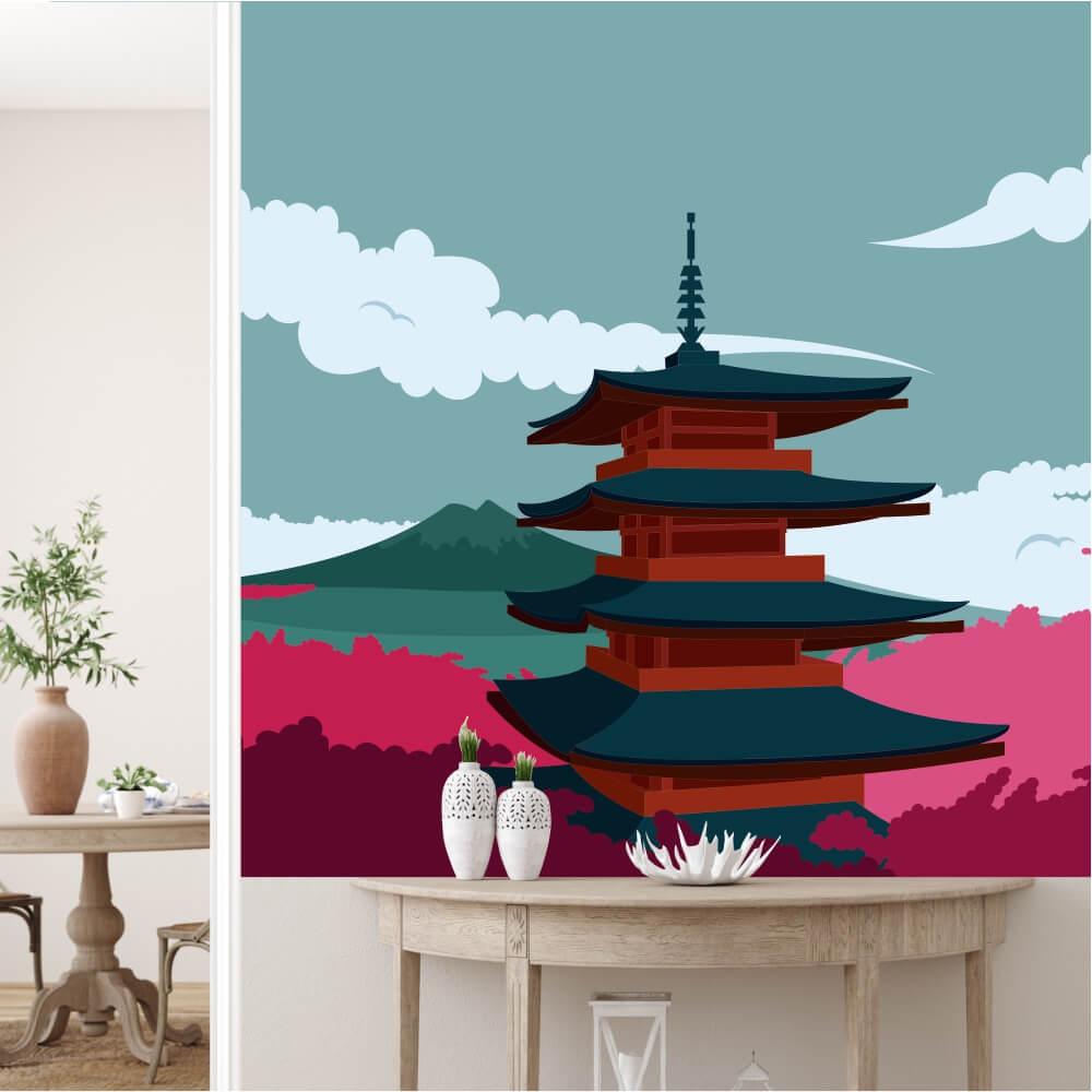 1000x1000 Wallpaper from Japan, Pagoda 0286 internetowy Wally