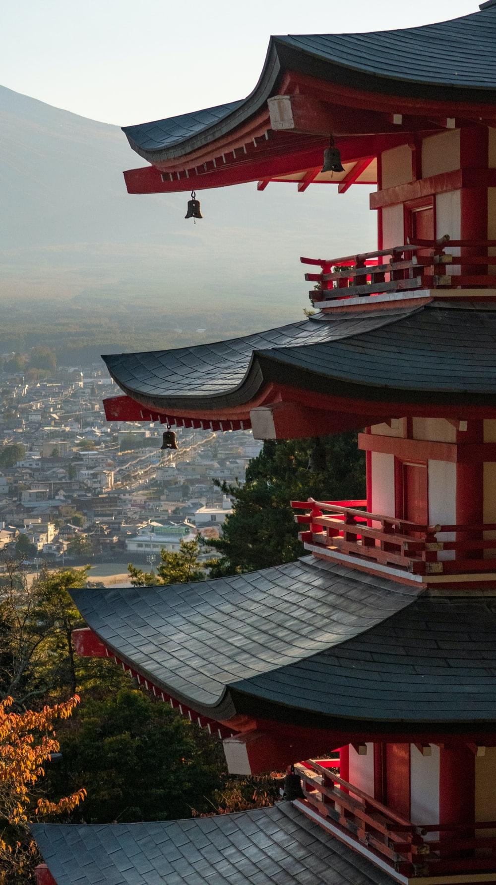 1000x1781 red and brown pagoda temple during daytime photo