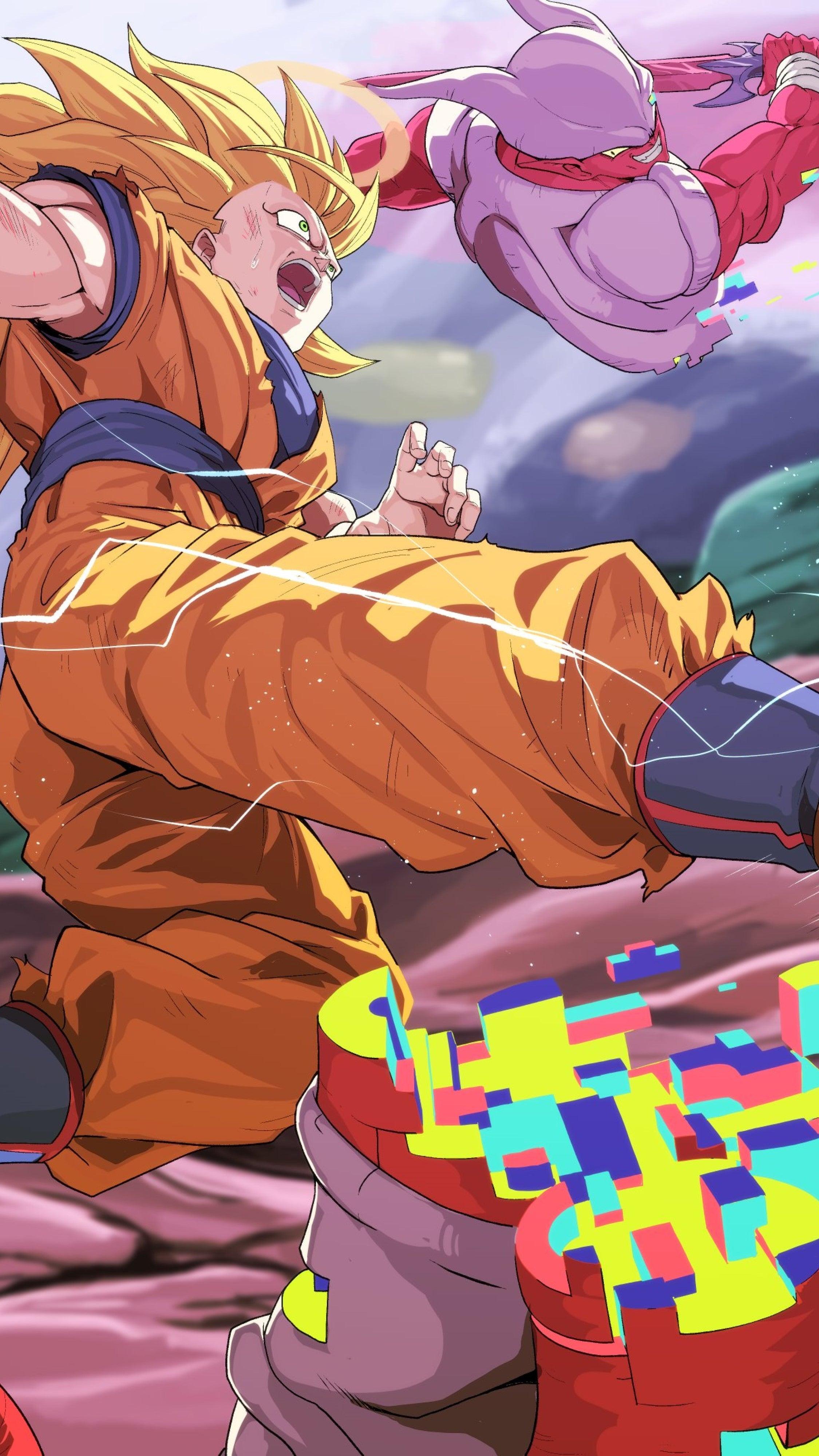 2250x4000 Goku vs Janemba [Dragon Ball Z: Fusion Reborn] (2250×4000)