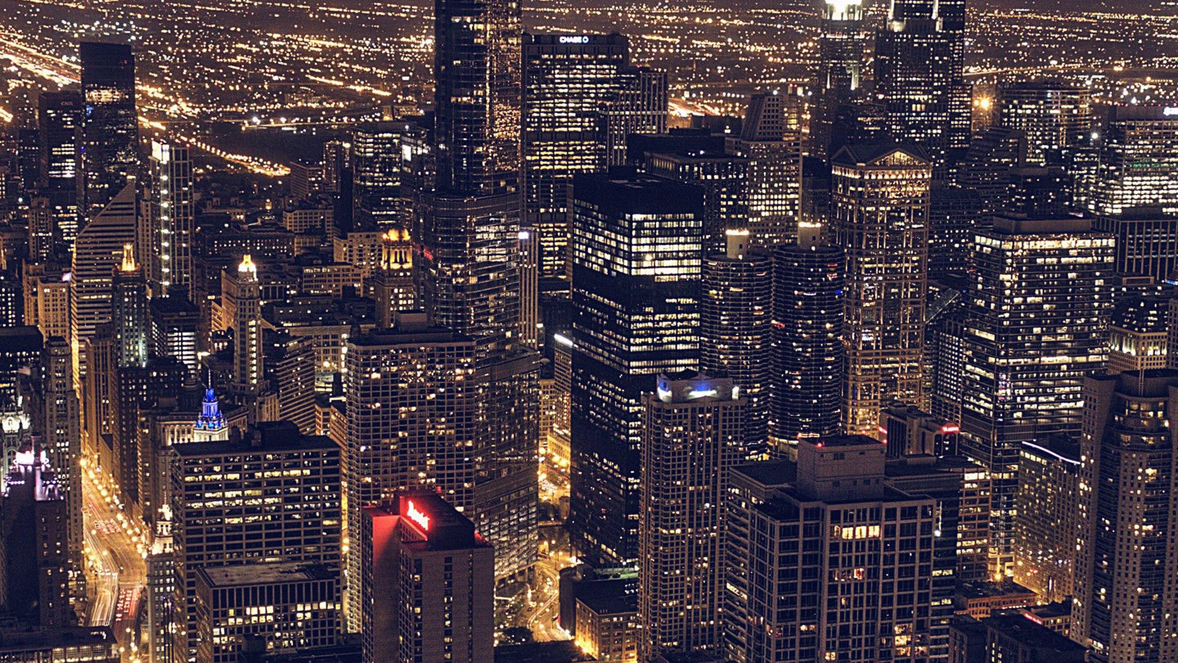 3840x2160 City View Night Dark