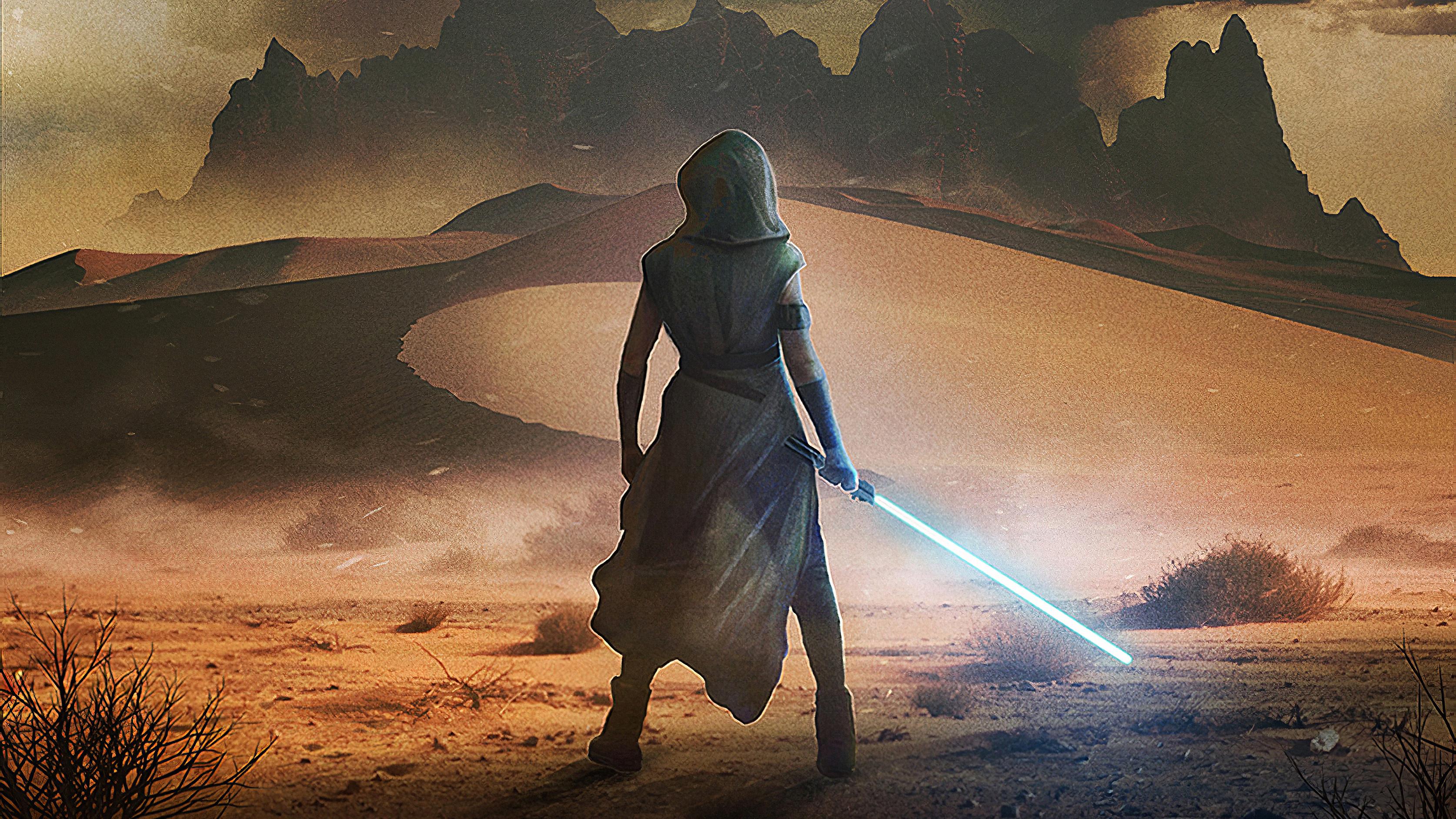 3348x1883 Rey With Lightsaber, HD Movies, 4k Wallpaper, Image, Background, Photo and Picture