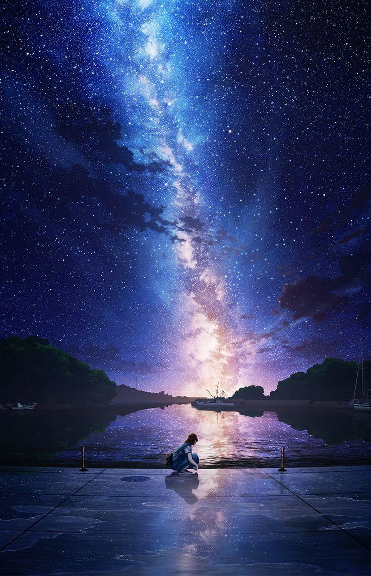 736x1141 Mocha [Pixiv]. Anime scenery, Fantasy art landscapes, Anime scenery wallpaper