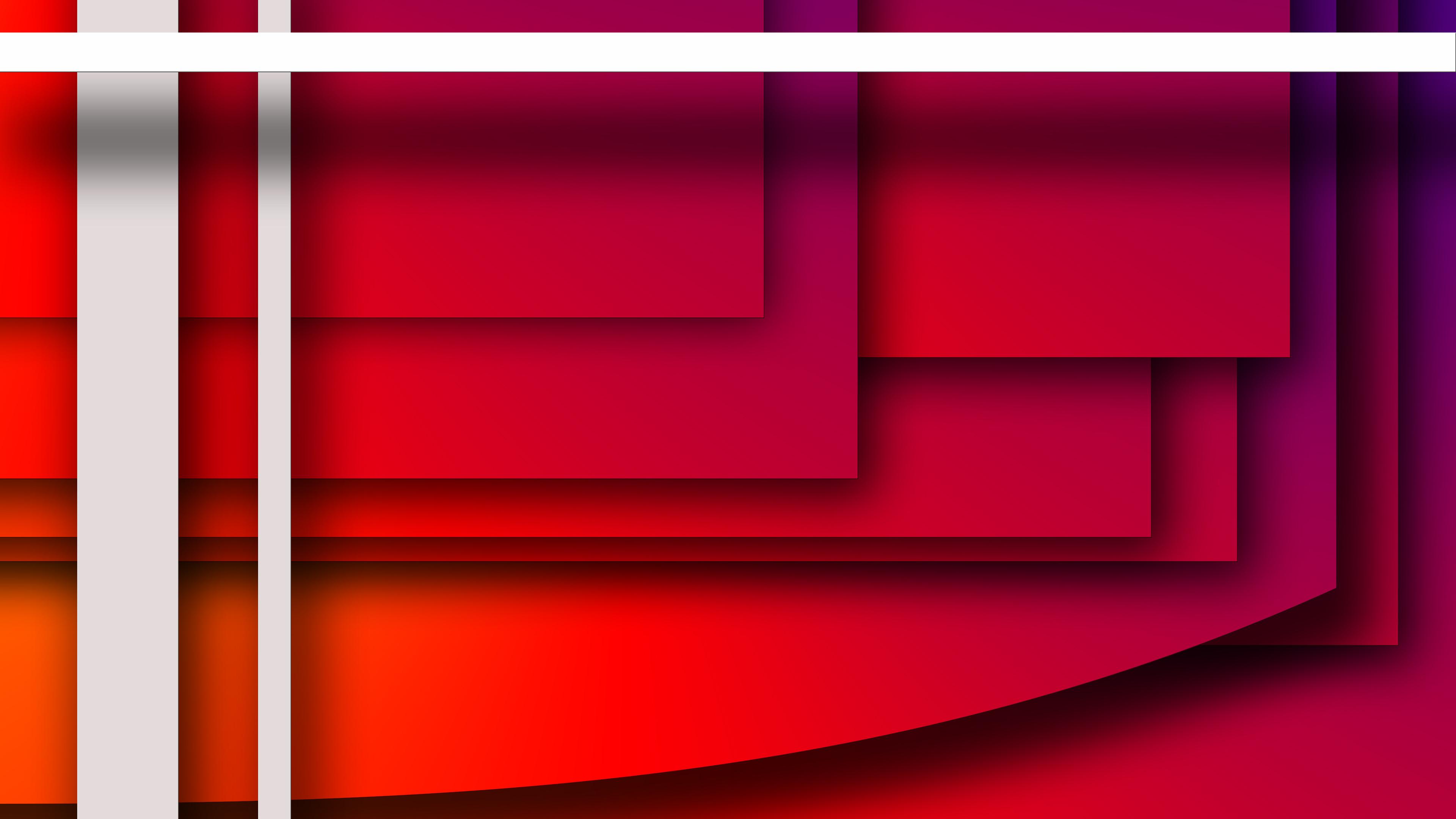 3840x2160 Red And White Triangle 4K HD Abstract Wallpaper