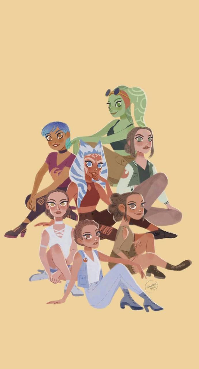 691x1280 Star Wars Girls Wallpaper