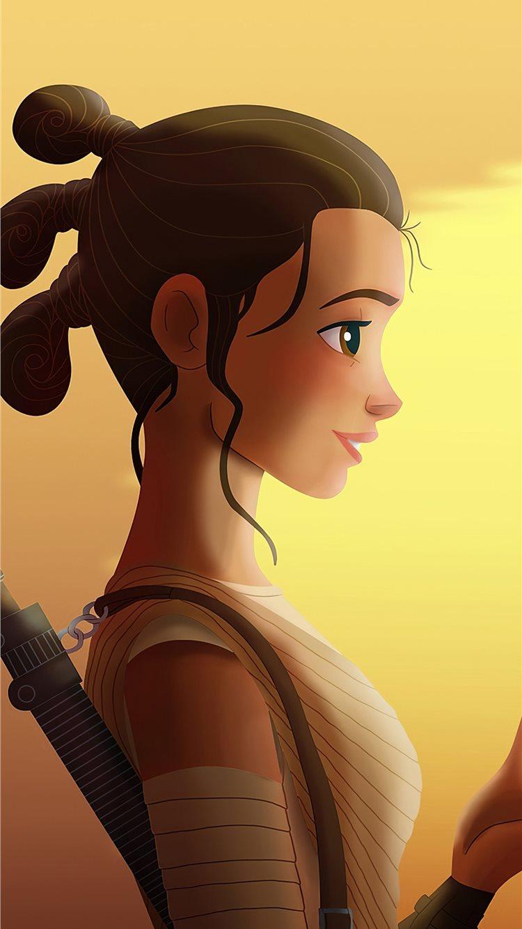 750x1334 star wars rey and bb8 4k iPhone 8 Wallpaper Free Download