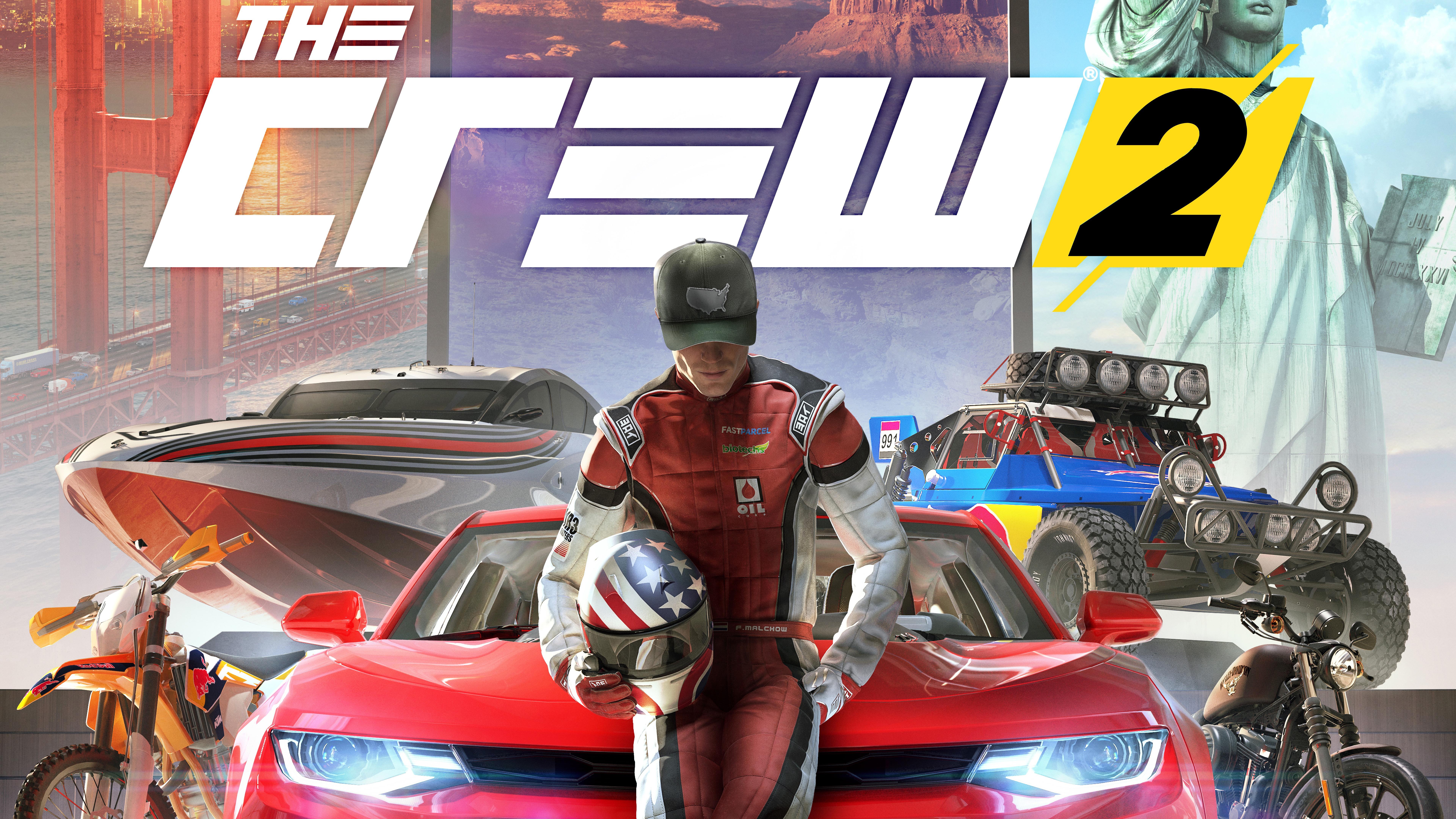 7680x4320 The Crew 2 Sports Car Motorcycle Aerobatic Plane Rally Car Powerboat 8K