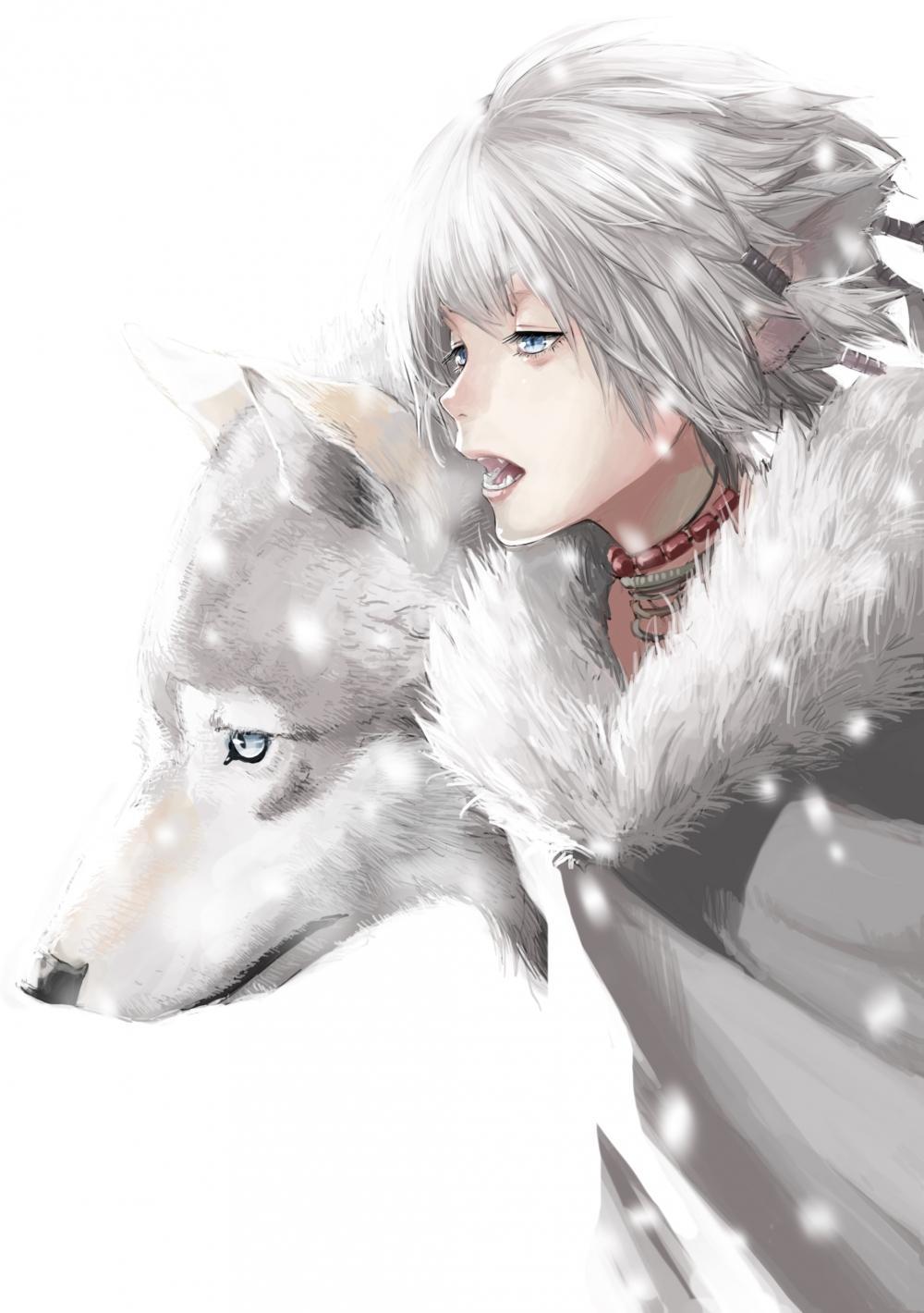 1000x1420 Wolf Boy Hoodie Anime Wallpaper