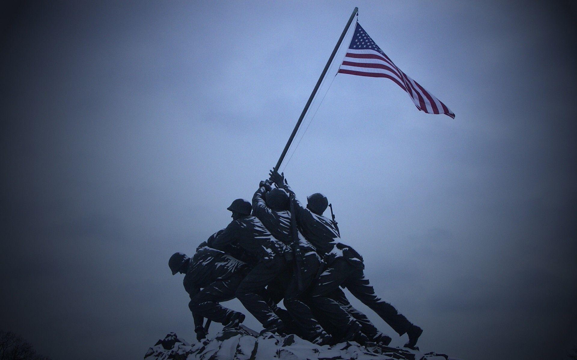 1920x1200 Raise US Flag Desktop Wallpaper