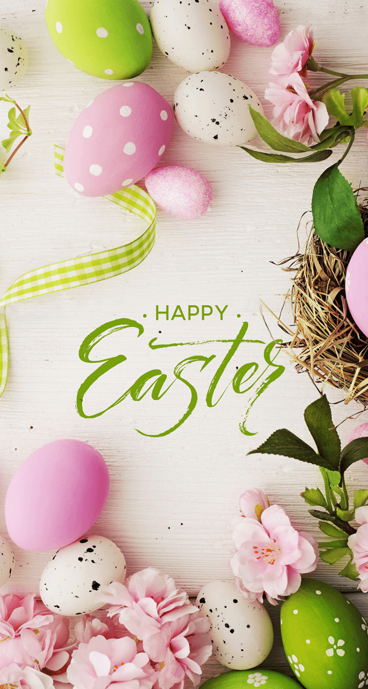 744x1392 Happy Easter Wallpaper